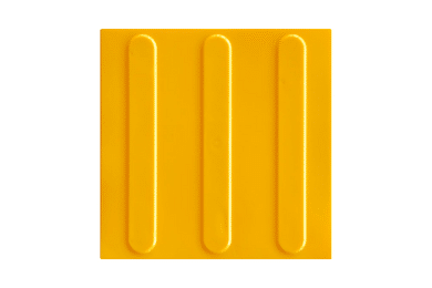 Piso tátil direcional amarelo